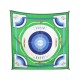 FOULARD HERMES ARCS EN CIEL PAR JULIA ABADIE EN SOIE VERTE GREEN SILK SCARF 370€