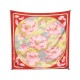 SERVICE TEINTURIER FOULARD HERMES FLEURS DE LOTUS SOIE ROUGE