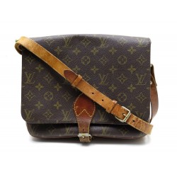 VINTAGE SAC A MAIN LOUIS VUITTON CARTOUCHIERE GM EN TOILE MONOGRAM MARRON 2780