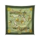 SERVICE TEINTURIER FOULARD HERMES HARNAIS DE COUR SOIE VERT