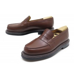 NEUF CHAUSSURES JM WESTON 182 MOCASSINS 8.5D 42.5 TRIPLE SEMELLE LOAFERS 895€