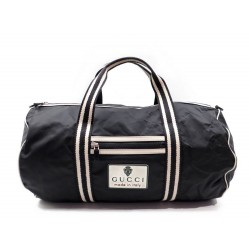 SAC DE VOYAGE A MAIN GUCCI DUFLLE BAG 189655 TOILE NYLON NOIR 53 CM LUGGAGE 750€