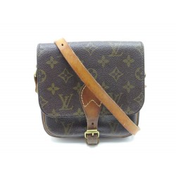 VINTAGE SAC A MAIN LOUIS VUITTON CARTOUCHIERE PM MONOGRAM 