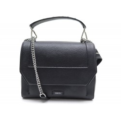 NEUF SAC A MAIN LANCEL NINON MM A09222 BANDOULIERE CUIR GRAINE NOIR HANDBAG 580€