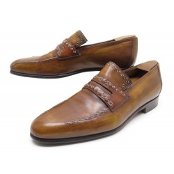 CHAUSSURES BERLUTI MOCASSINS 9 43 CUIR MARRON BROWN LEATHER LOAFERS SHOES 1670€