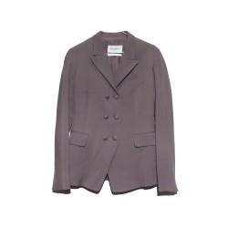 VESTE CROISEE YVES SAINT LAURENT 274164 36 S TAUPE EN LAINE WOMEN JACKET 1990€