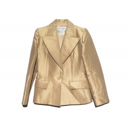 VESTE YVES SAINT LAURENT BLAZER 1987 40 M EN LAINE & SOIE BEIGE JACKET 1890€