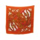 NEUF FOULARD HERMES RYTHMES PAR CATY LATHAM CARRE 70CM EN SOIE ORANGE SCARF 270€