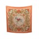 FOULARD HERMES CHEVAL TURC CHRISTIANE VAUZELLES CARRE 90 SOIE CORAIL SCARF 370