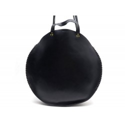 SAC A MAIN JEROME DREYFUSS HECTOR ROND EN CUIR NOIR BLACK CIRCLE HAND BAG 420€