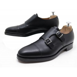 NEUF CHAUSSURES JOHN LOBB WILLIAM MOCASSINS 8.5E 42.5 EN CUIR GRAINE NOIR 1150€