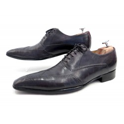 CHAUSSURES GERARD SENE RICHELIEU 8.5 42.5 CUIR GRIS + POCHONS BERLUTI SHOES 665