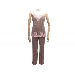 ERMANNO SCERVINO PANTALON 40 IT 36 FR S + HAUT TOP DEBARDEUR 42 IT 38 LAINE 730€