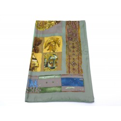 NEUF ECHARPE HERMES PERSONA LOIC DUBIGEON EN SOIE & ANGORA VERT SILK SCARF 470€