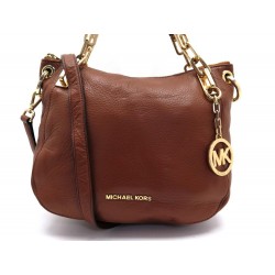 SAC A MAIN MICHAEL KORS 30H3GOKE2L BANDOULIERE CUIR GRAINE MARRON HANDBAG 325€