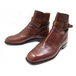 CHAUSSURES JM WESTON JODHPUR 722 8.5E 42.5 BOTTINES A BOUCLE EN CUIR MARRON 850€