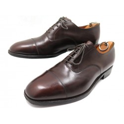 CHAUSSURES JM WESTON 300 RICHELIEU BOUT DROIT 10D 44 EN CUIR MARRON SHOES 690 