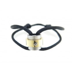 PENDENTIF CARTIER LOVE OR & ACIER BRACELET CORDON NOIR GOLD PENDANT JEWEL