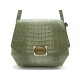 NEUF SAC A MAIN EMPORIO ARMANI EN CUIR FACON CROCODILE KAKI LEATHER HANDBAG 400€