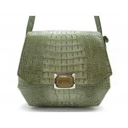 NEUF SAC A MAIN EMPORIO ARMANI CUIR FACON CROCODILE 