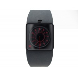 NEUF MONTRE LIP PRISCA BRIQUET AUTOMYTHIC 1871832 EN ACIER NOIR STEEL WATCH 560