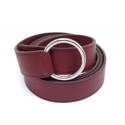 NEUF CEINTURE HERMES T125 EN CUIR TAURILLON CLEMENCE ROUGE GARANCE RED BELT 795