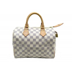 NEUF SAC A MAIN LOUIS VUITTON SPEEDY 25 TOILE DAMIER AZUR CANVAS HAND BAG 785€