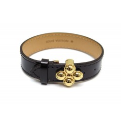 NEUF BRACELET LOUIS VUITTON BLOOM IT T 17 EN CUIR MONOGRAM VERNIS AMARANTE 380€