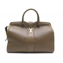 NEUF SAC A MAIN YVES SAINT LAURENT CHYC 275091 EN CUIR PERFORE LEATHER BAG 1800€