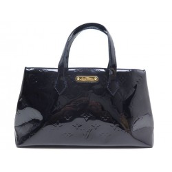 NEUF SAC A MAIN LOUIS VUITTON WILSHIRE PM CUIR MONOGRAM VERNI BLEU HANDBAG 850€