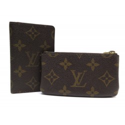 LOT PORTE MONNAIE PORTE + CARTES LOUIS VUITTON TOILE MONOGRAM CARD HOLDER 375€