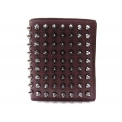 PORTEFEUILLE CHRISTIAN LOUBOUTIN SPIKE CUIR 