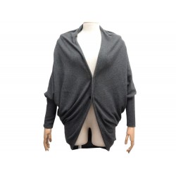 NEUF CARDIGAN LANVIN T S 36 PULL EN CACHEMIRE GRIS NEW GREY CASHMERE VEST 750€