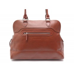 NEUF SAC A MAIN LONGCHAMP BOWLING ZIPPE EN CUIR GRAINE MARRON HAND BAG NEW 650€