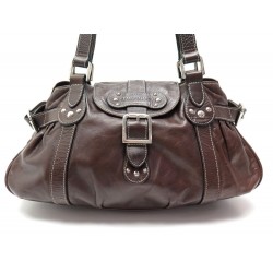 SAC A MAIN LONGCHAMP EN CUIR MARRON POCHON BROWN LEATHER SHOULDER HANDBAG 590€