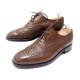 CHAUSSURES JM WESTON 375 RICHELIEU 7E 41 BOUT FLEURI EN CUIR MARRON SHOES 750€