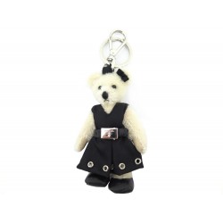 NEUF PORTE CLE PRADA MARLENE 1TO027 EN LAINE MOHAIR OURSON CHARM KEY HOLDER 230€