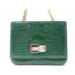 NEUF SAC A MAIN ELIE SAAB BANDOULIERE EN CUIR DE CROCODILE ALLIGATOR PURSE 6750€