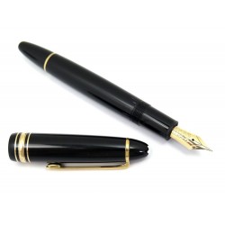 STYLO PLUME A PISTON MONTBLANC MEISTERSTUCK 146 EN RESINE NOIR FOUNTAIN PEN 600€