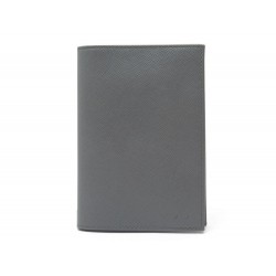 NEUF PORTE PASSEPORT PRADA CUIR SAFFIANO GRIS GREY LEATHER PASSPORT HOLDER 270€