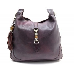 SAC A MAIN GUCCI NEW JACKIE GM 218491 EN CUIR BORDEAUX LEATHER HANDBAG 2750€