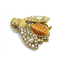 VINTAGE BROCHE CHRISTIAN DIOR ABEILLE STRASS 