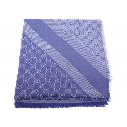 CHALE GUCCI FOULARD JACQUARD LAINE & SOIE GUCCISSIMA 