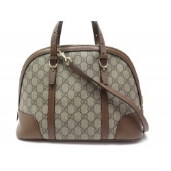 SAC A MAIN GUCCI BLUSH 309617 EN TOILE MONOGRAMME GG BEIGE & CUIR MARRON HANDBAG