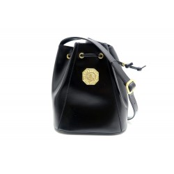 NEUF SAC A MAIN YVES SAINT LAURENT SEAU EN CUIR NOIR BUCKET HANDBAG PURSE 1250€