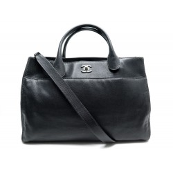 SAC CHANEL SHOPPING CUIR NOIR 