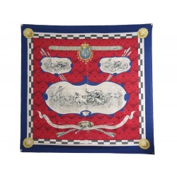 FOULARD HERMES LOUVETERIE ROYALE 1961 CHARLES HALLO CARRE 90 EN SOIE SCARF 370€