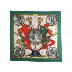 FOULARD HERMES NAPOLEON LEDOUX CARRE 90 SOIE BROCHEE JACQUARD SILK SCARF 370€