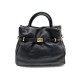 SAC A MAIN SONIA RYKIEL MARTHA EN CUIR GRAINE NOIR BLACK LEATHER HAND BAG 800€