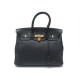 SAC A MAIN HERMES BIRKIN 35 TAURILLON CLEMENCE NOIR ATTRIBUTS DORE BLACK HANDBAG